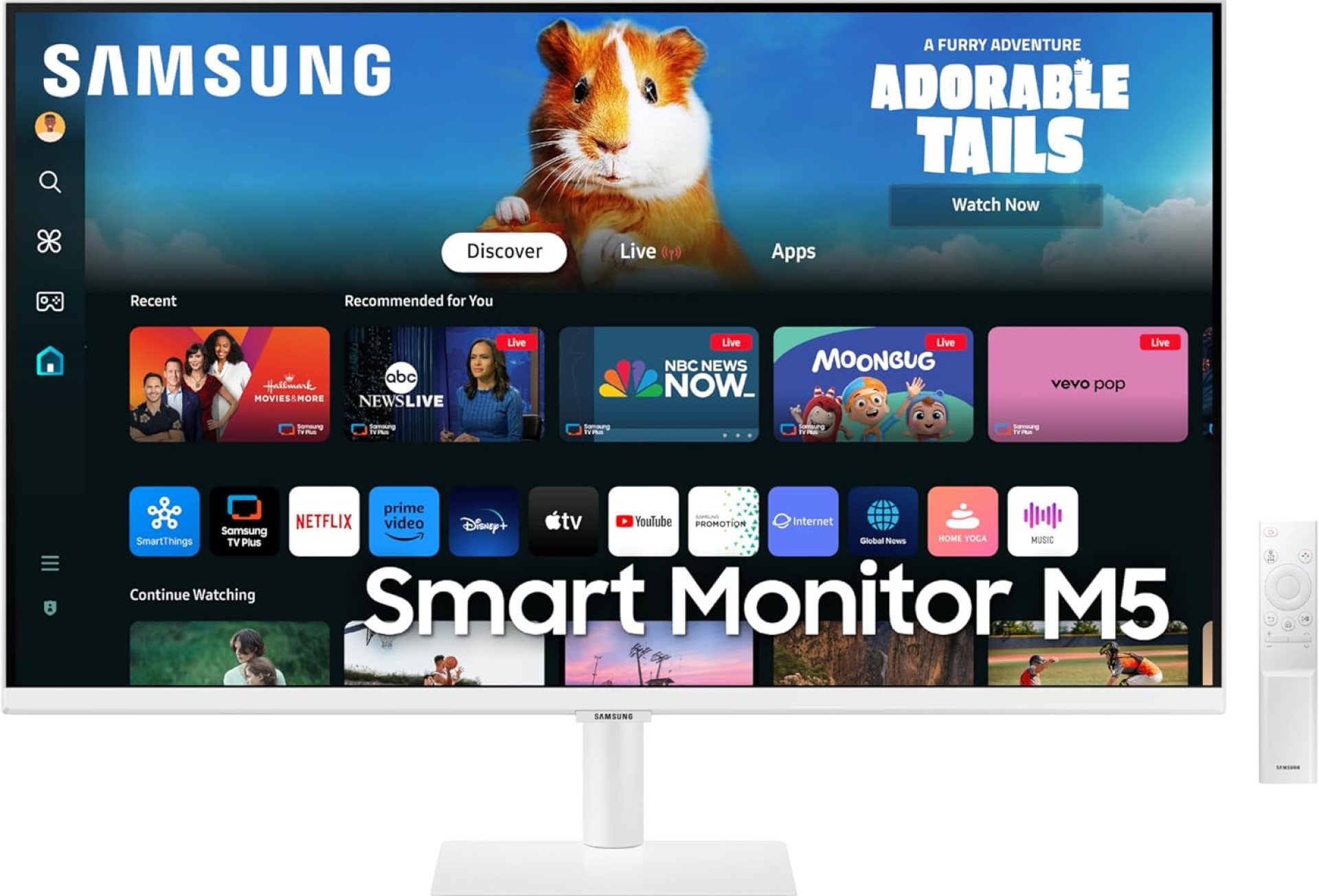 SAMSUNG 32-Inch M5 (M50D) Series FHD Smart Monitor with Streaming TV, Speakers, HDR10, Gaming Hub, Multiple Ports, Workout Tracker, Vision Accessibility Tools, LS32DM501ENXZA, 2024 SAMSUNG 32-Inch M5 (M50D) Series FHD Smart Monitor with Streaming TV, Speakers, HDR10, Gaming Hub, Multiple Ports, Workout Tracker, Vision Accessibility Tools, LS32DM501ENXZA, 2024