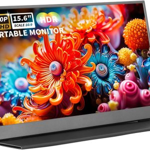 Portable Monitor 15.6” 1080P FHD USB-C HDMI Computer...