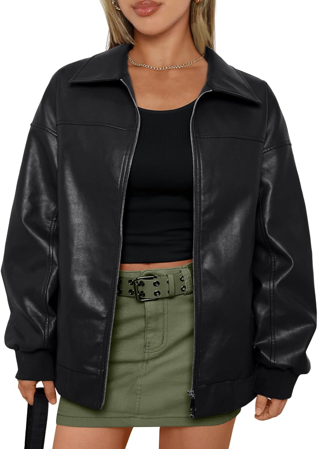 AUTOMET Womens Oversized Leather Jackets Zip Up Coats Faux Motorcycle Bomber Outfits Fall Trendy Fashion Winter Clothes 2025 AUTOMET Womens Oversized Leather Jackets Zip Up Coats Faux Motorcycle Bomber Outfits Fall Trendy Fashion Winter Clothes 2025