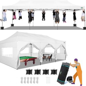 COBIZI 10×30 Pop up Canopy Tent 10×30 Canopy...