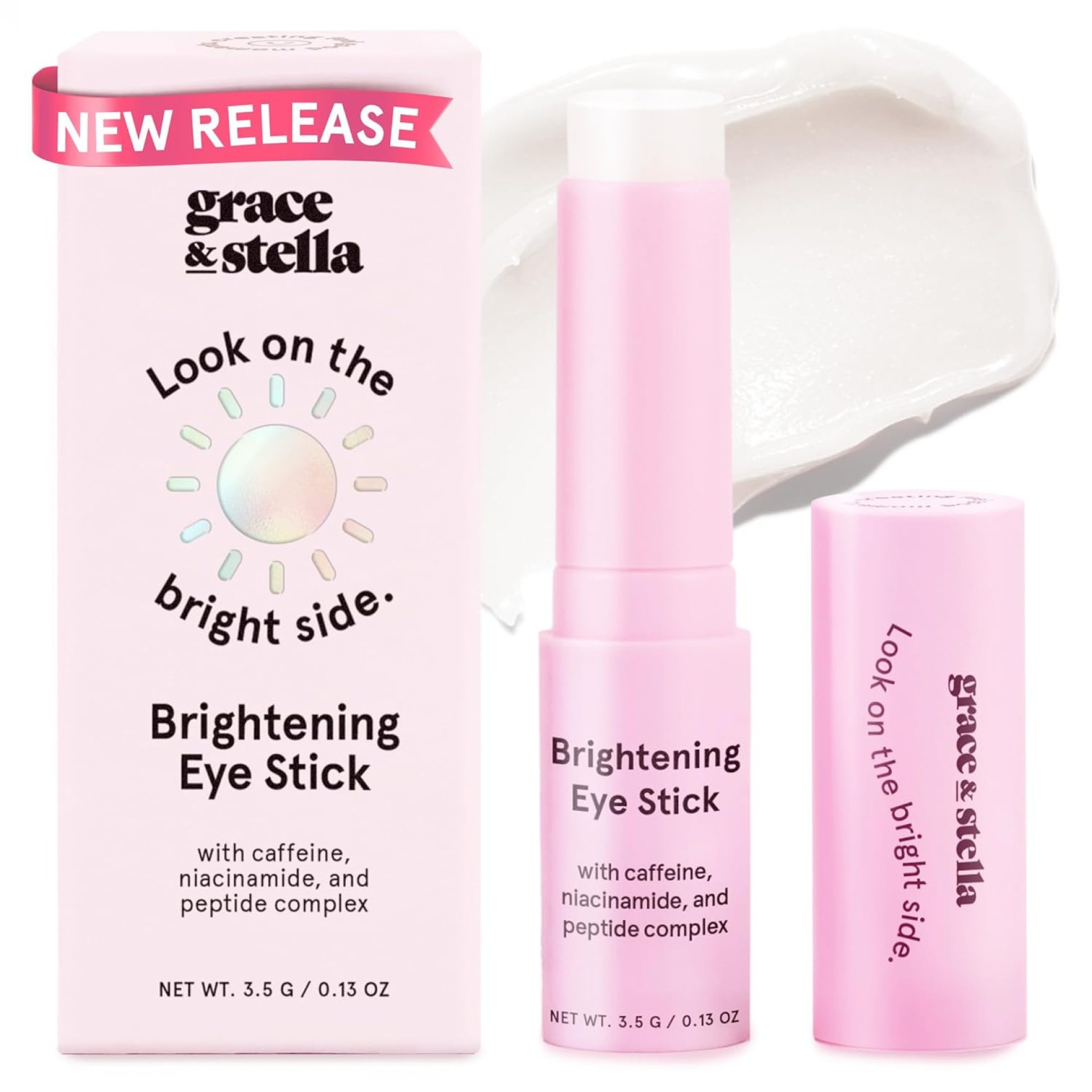 grace & stella Under Eye Brightener Balm Stick – Caffeine Eye Cream for Dark Circles, Puffiness, Wrinkles – Moisturizer Stick with Niacinamide, Hyaluronic Acid, Peptides – Vegan Skincare (0.13oz/3.5g) grace & stella Under Eye Brightener Balm Stick – Caffeine Eye Cream for Dark Circles, Puffiness, Wrinkles – Moisturizer Stick with Niacinamide, Hyaluronic Acid, Peptides – Vegan Skincare (0.13oz/3.5g)