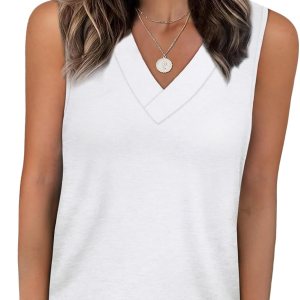 WIHOLL Tank Tops for Women Summer V Neck T Shirts Trendy...