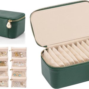Vlando Travel Jewelry Box Organizer – 12 Small...