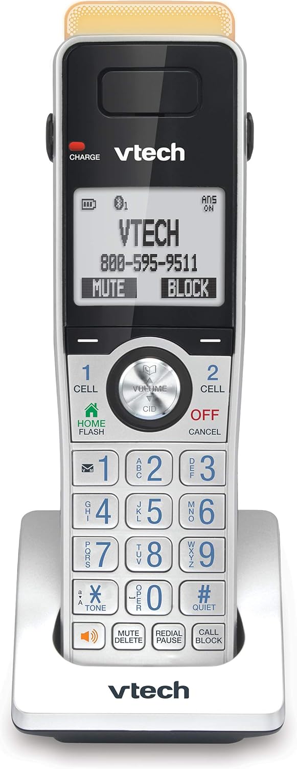 VTech IS8101 Accessory Handset for IS8151 Phones with Super Long Range up to 2300 Feet DECT 6.0, Call Blocking, Connect to Cell, Headset jack, Belt-clip, Power backup, Intercom and Expandable to 12 HS VTech IS8101 Accessory Handset for IS8151 Phones with Super Long Range up to 2300 Feet DECT 6.0, Call Blocking, Connect to Cell, Headset jack, Belt-clip, Power backup, Intercom and Expandable to 12 HS