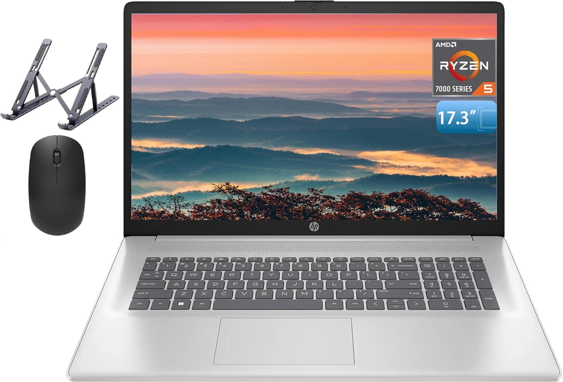 HP 17 Laptop, 17.3″ FHD Display, 32GB RAM, 1TB SSD, AMD Ryzen 5 Processor(Beats i7-1165G7, Up to 4.3GHz), Webcam, Numeric Keypad, Long Battery Life, Windows 11 Home, Alpacatec Accessories, Silver HP 17 Laptop, 17.3″ FHD Display, 32GB RAM, 1TB SSD, AMD Ryzen 5 Processor(Beats i7-1165G7, Up to 4.3GHz), Webcam, Numeric Keypad, Long Battery Life, Windows 11 Home, Alpacatec Accessories, Silver
