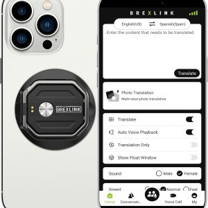3-in-1 AI Translator Recorder, BrexLink Language Translator...