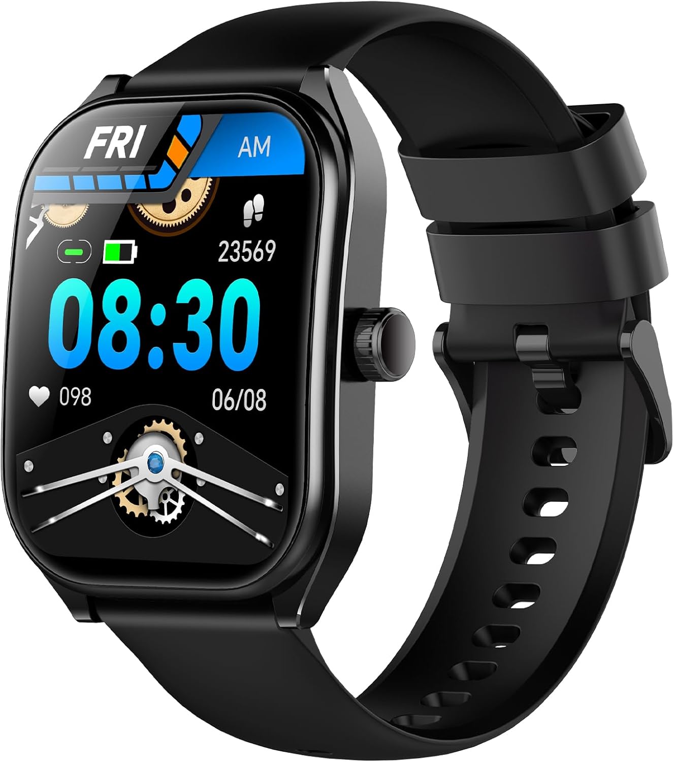 Curve Smart Watch for Men Women (Answer/Make Call), 2.01″ Fitness Tracker with 120+ Sport Modes Heart Rate Sleep Blood Oxygen Monitor, IP68 Waterproof Fitness Watch for Android iOS, Black Curve Smart Watch for Men Women (Answer/Make Call), 2.01″ Fitness Tracker with 120+ Sport Modes Heart Rate Sleep Blood Oxygen Monitor, IP68 Waterproof Fitness Watch for Android iOS, Black