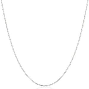 Amazon Essentials Sterling Silver Thin 0.8mm Box Chain...