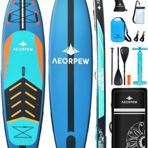 34” Wide Inflatable Paddle Board for Women with...