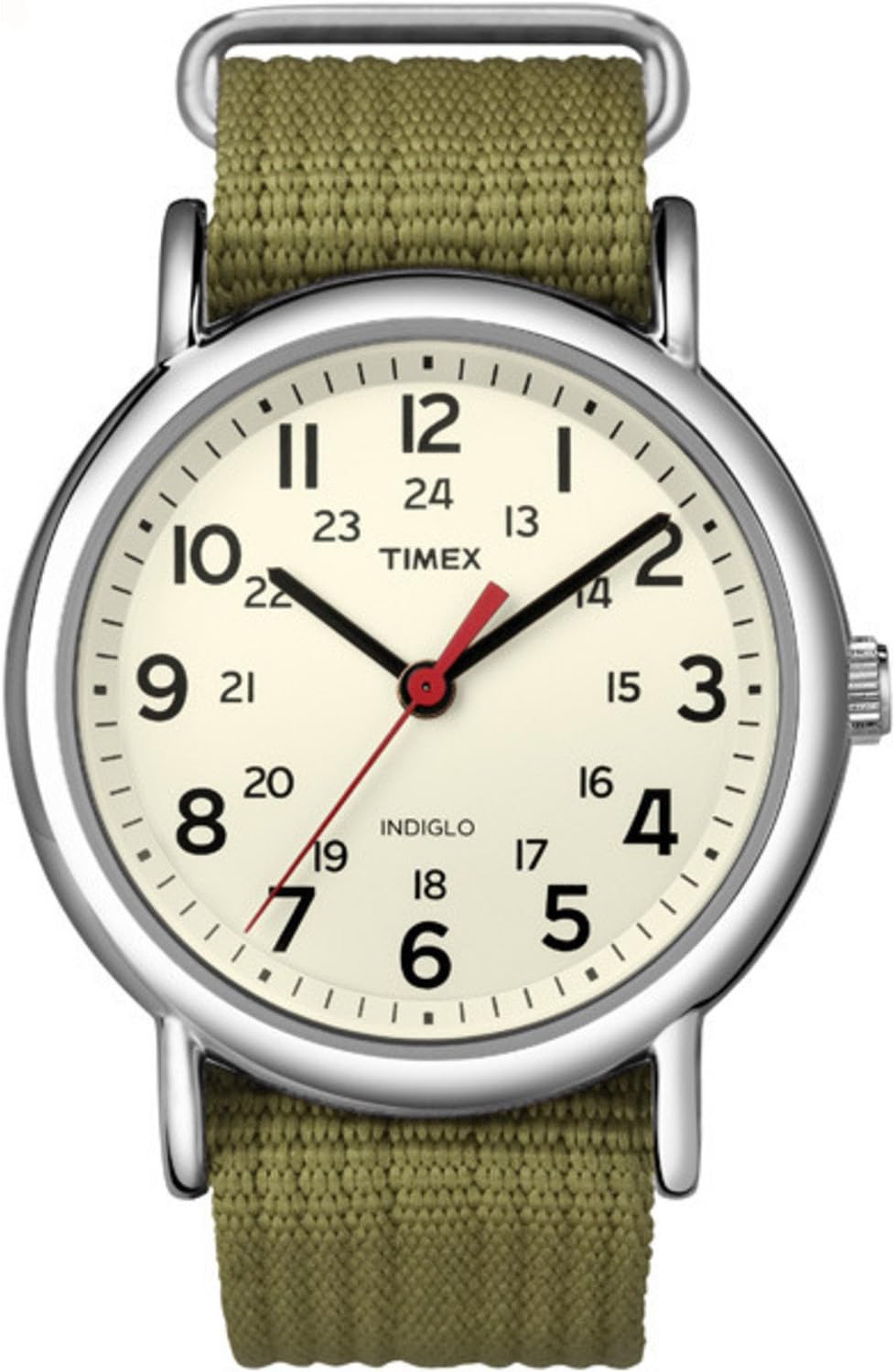 Timex Weekender 38mm Unisex Analog Watch | INDIGLO Backlight | Adjustable Durable Nylon Fabric Slip Through Strap | 24 Hour Time Timex Weekender 38mm Unisex Analog Watch | INDIGLO Backlight | Adjustable Durable Nylon Fabric Slip Through Strap | 24 Hour Time