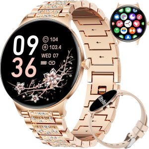 LIGE Smart Watch for Women(2 Bands), 1.43″ HD...