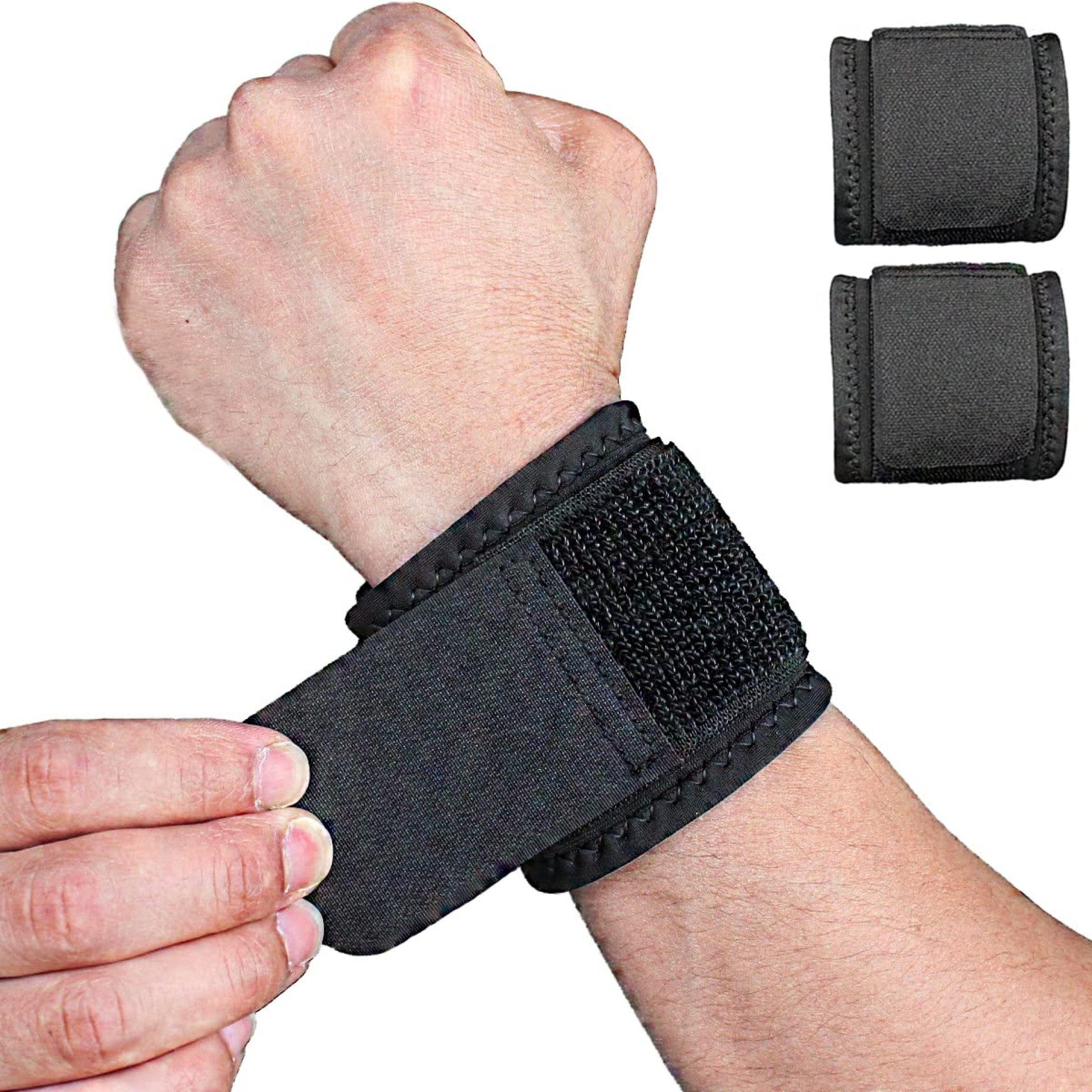 YUNYILAN 2 Pack Wrist Brace Adjustable Wrist Support Wrist Straps for Fitness Weightlifting, Tendonitis, Carpal Tunnel Arthritis, Wrist Wraps Wrist Pain Relief Highly Elastic (Black) YUNYILAN 2 Pack Wrist Brace Adjustable Wrist Support Wrist Straps for Fitness Weightlifting, Tendonitis, Carpal Tunnel Arthritis, Wrist Wraps Wrist Pain Relief Highly Elastic (Black)