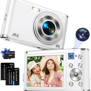 Digital Camera, Auto Focus 4K Vlogging Camera with...