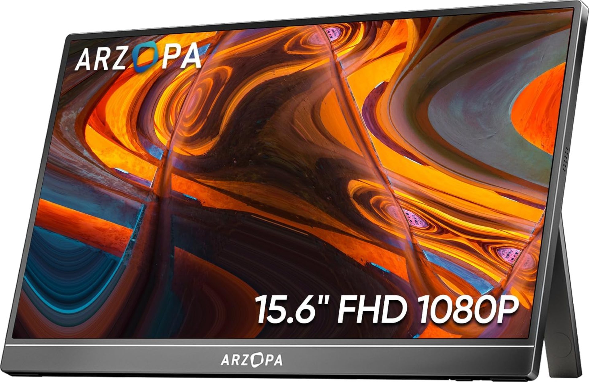 ARZOPA Portable Monitor 15.6” FHD 1080P – Ultra-Slim Portable Laptop Monitor with Kickstand – IPS Display for PC, MAC, Phone, Xbox, PS5 – USB C & HDMI Connectivity – A1 ARZOPA Portable Monitor 15.6” FHD 1080P – Ultra-Slim Portable Laptop Monitor with Kickstand – IPS Display for PC, MAC, Phone, Xbox, PS5 – USB C & HDMI Connectivity – A1