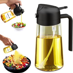 2 in 1 Glass Oil Sprayer & Dispenser,16oz/470ml...