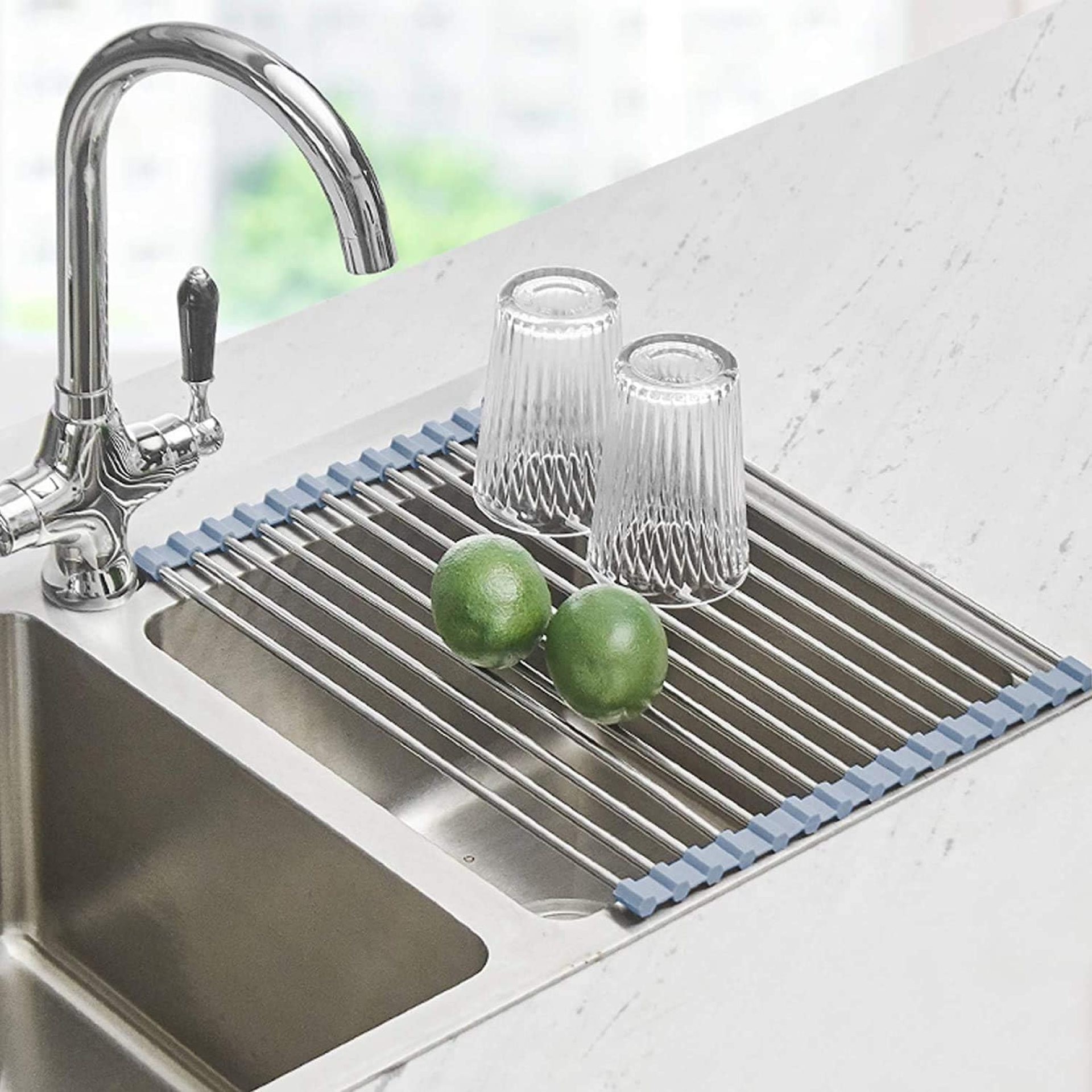 Seropy Roll Up Dish Drying Rack, Over The Sink Dish Drying Rack Kitchen Rolling Dish Drainer, Foldable Sink Rack Mat Stainless Steel Wire Dish Drying Rack for Kitchen Sink Counter Storage 17.5×11.8 Seropy Roll Up Dish Drying Rack, Over The Sink Dish Drying Rack Kitchen Rolling Dish Drainer, Foldable Sink Rack Mat Stainless Steel Wire Dish Drying Rack for Kitchen Sink Counter Storage 17.5×11.8