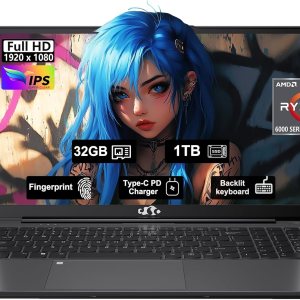 15.6″ IPS FHD Gaming Business Laptop, 6 Cores...