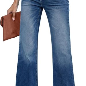 GRAPENT Womens Flare Jeans High Waisted Wide Leg Baggy...
