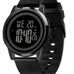 Mens Watch Ultra-Thin Digital Sports Watch Waterproof...