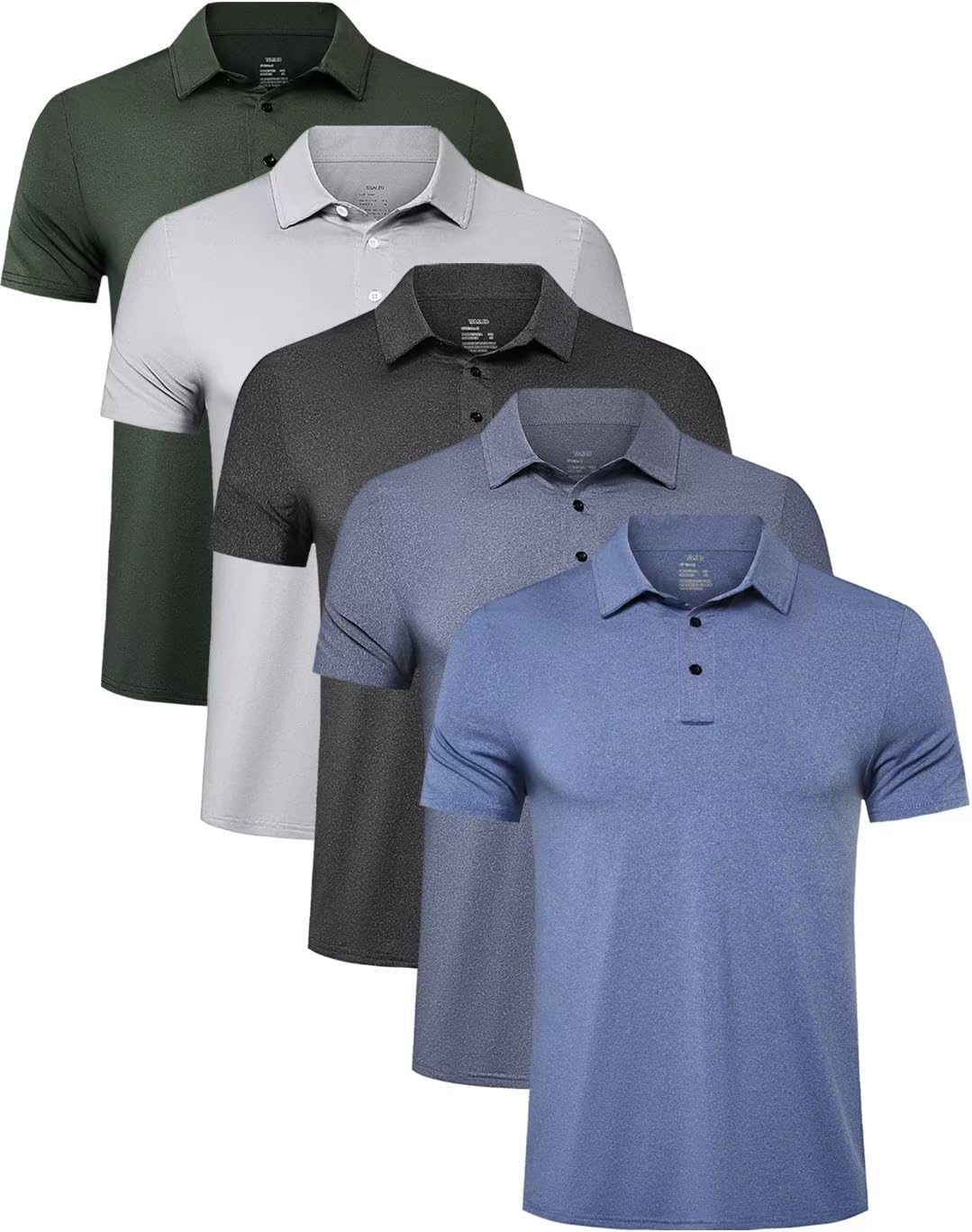 TELALEO 4/5 Pack Mens Polo Shirts Quick Dry Short Sleeve Golf T Shirt Performance Moisture Wicking Casual Workout TELALEO 4/5 Pack Mens Polo Shirts Quick Dry Short Sleeve Golf T Shirt Performance Moisture Wicking Casual Workout