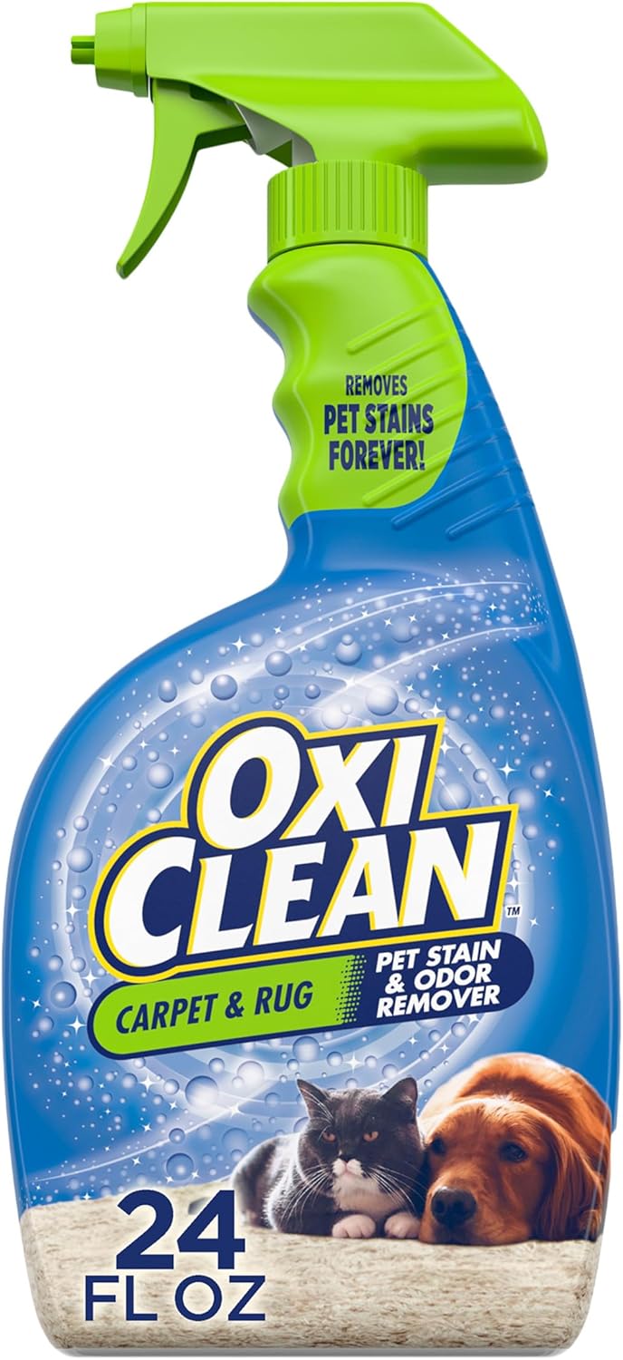 OxiClean Carpet and Rug Cleaner, Pet Stain and Odor Remover Spray, 24 fl oz OxiClean Carpet and Rug Cleaner, Pet Stain and Odor Remover Spray, 24 fl oz