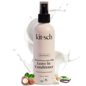 Kitsch Argan Milk Leave In Conditioner for Curly Hair,...