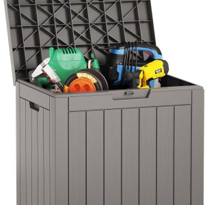EAST OAK Outdoor Storage Box, 31 Gallon Deck Box Indoor...