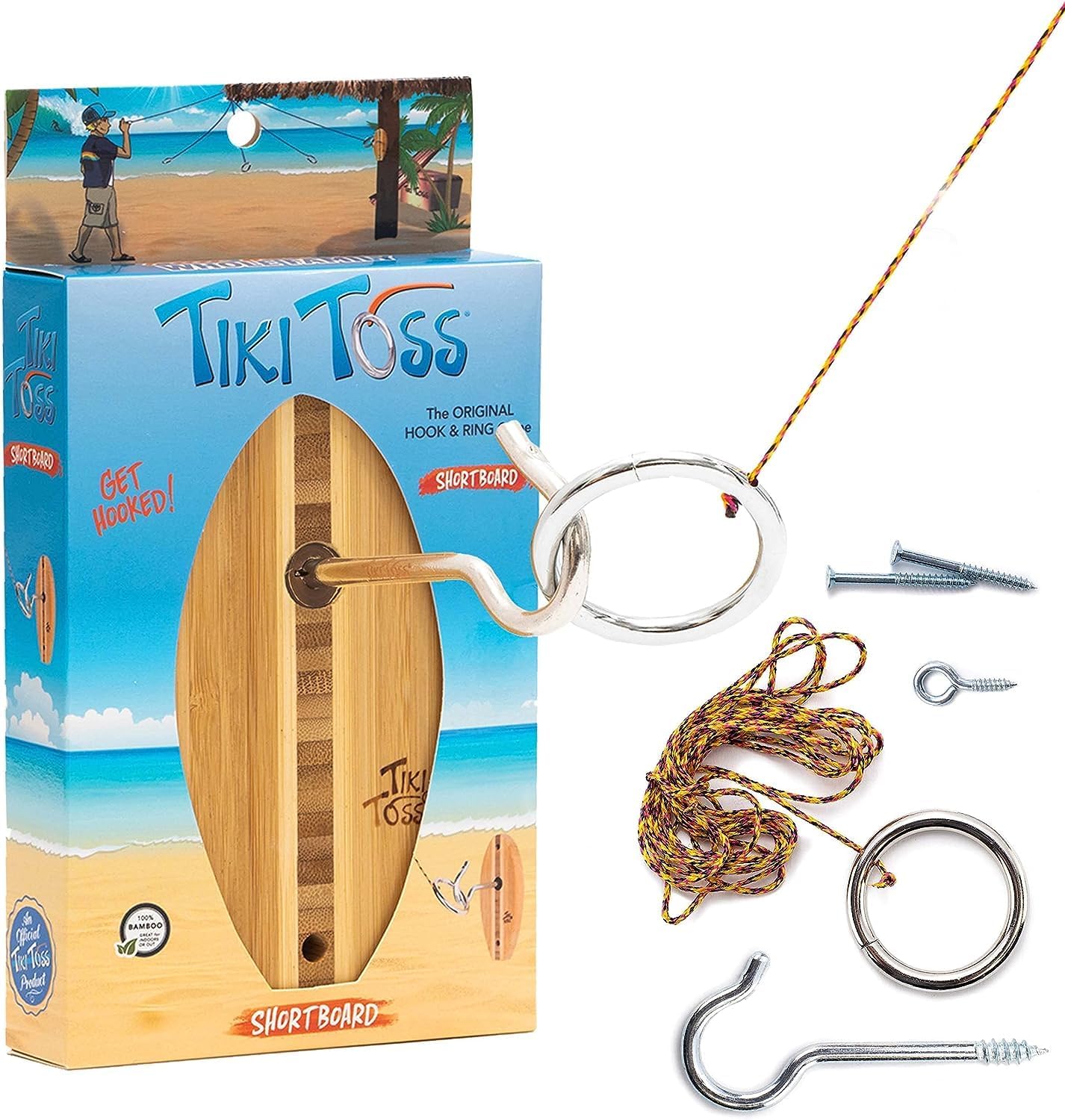Tiki Toss Ring Toss Game for Adults & Kids – Hook and Ring Games with String and Hooks for Indoor Use, Man Cave Decor & Stuff, Gifts for Men – Standard/Deluxe 13 Inch, Tiny 5 Inch Tiki Toss Ring Toss Game for Adults & Kids – Hook and Ring Games with String and Hooks for Indoor Use, Man Cave Decor & Stuff, Gifts for Men – Standard/Deluxe 13 Inch, Tiny 5 Inch