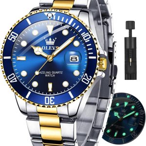 OLEVS Watches for Men with Date Luxury Big Face Waterproof...