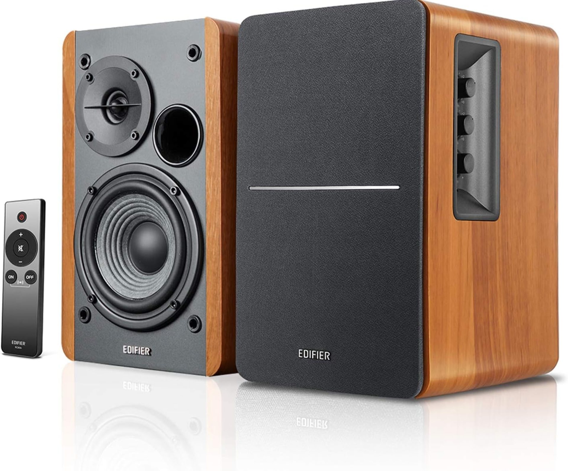 Edifier R1280Ts Powered Bookshelf Speakers – 2.0 Stereo Active Near Field Monitors – Studio Monitor Speaker – 42 Watts RMS with Subwoofer Line Out – Wooden Enclosure Edifier R1280Ts Powered Bookshelf Speakers – 2.0 Stereo Active Near Field Monitors – Studio Monitor Speaker – 42 Watts RMS with Subwoofer Line Out – Wooden Enclosure