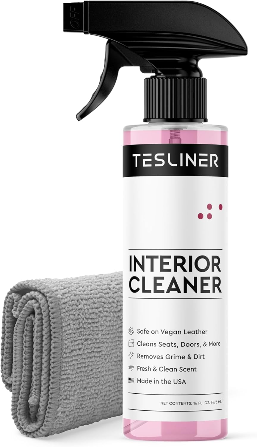 Tesla Seat Cleaner & Stain Remover – Biodegradable, Safe on Black & White Vegan Leather, Interior Cleaning Products for Seats, Dash, Console | Tesla Model 3 Y S X Car Accessories for 2025 Tesla Seat Cleaner & Stain Remover – Biodegradable, Safe on Black & White Vegan Leather, Interior Cleaning Products for Seats, Dash, Console | Tesla Model 3 Y S X Car Accessories for 2025