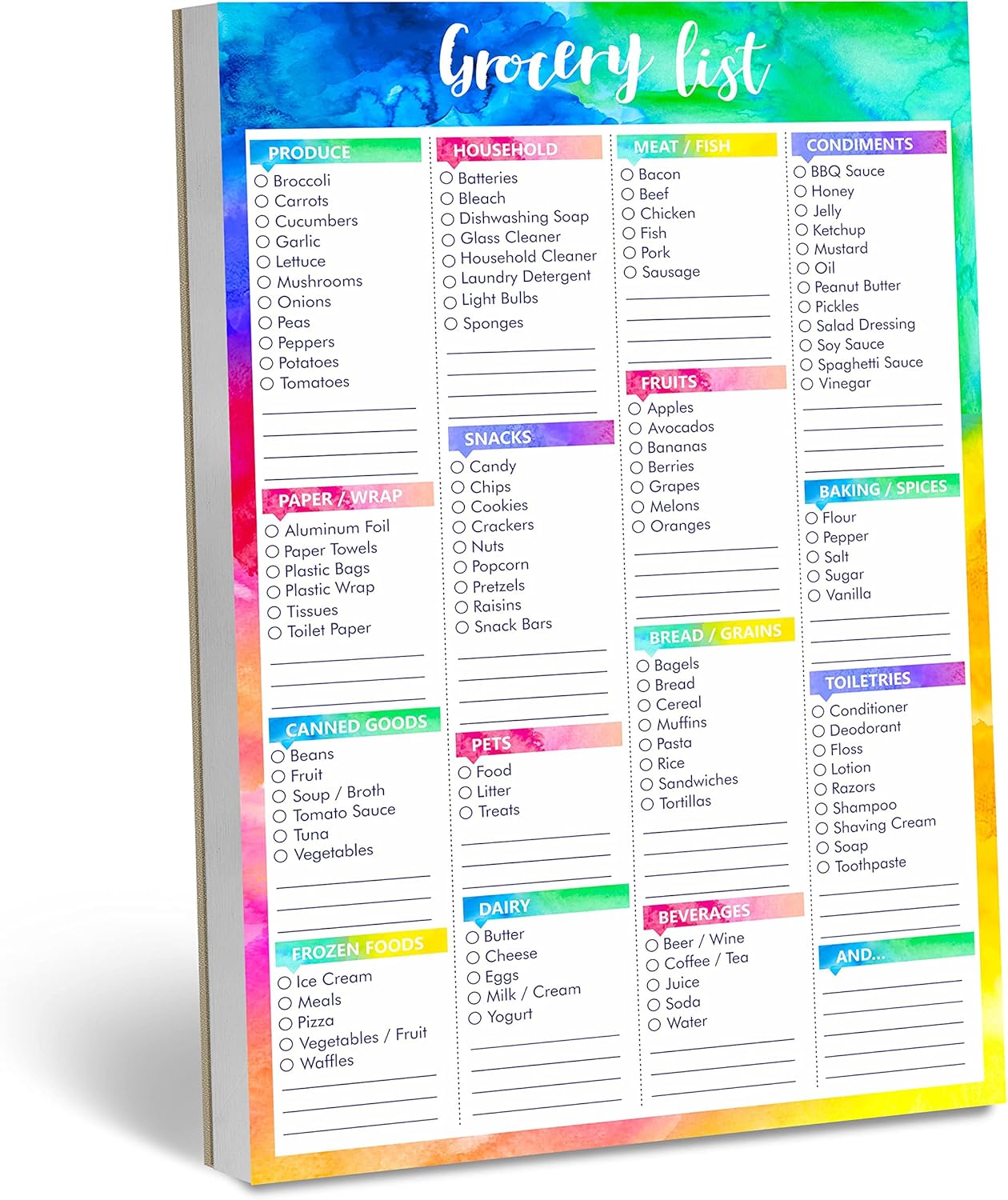 ERKE 90 Pages Artistic Grocery Magnetic Notepad Printed Shopping List Items 6″ x 9″ ERKE 90 Pages Artistic Grocery Magnetic Notepad Printed Shopping List Items 6″ x 9″