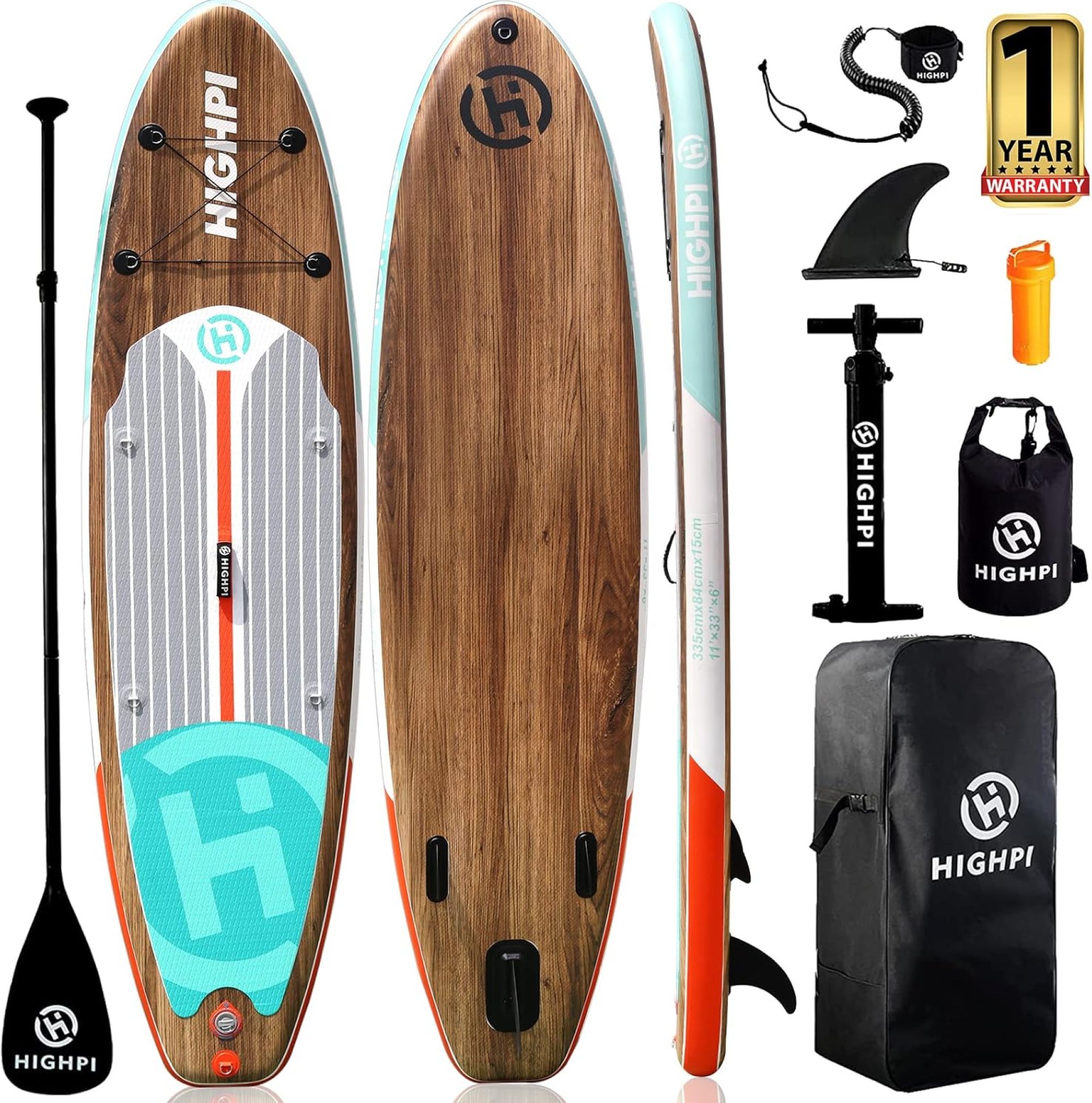 Highpi Inflatable Stand Up Paddle Board Premium SUP Accessories, Backpack, Wide Stance, Surf Control, Non-Slip Deck, Leash, Paddle and Pump, Standing Boat for Youth and Adult Highpi Inflatable Stand Up Paddle Board Premium SUP Accessories, Backpack, Wide Stance, Surf Control, Non-Slip Deck, Leash, Paddle and Pump, Standing Boat for Youth and Adult
