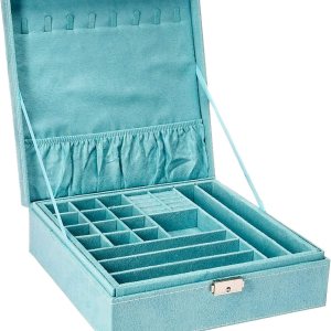 Two-Layer Jewelry Box Organizer Display Storage case...