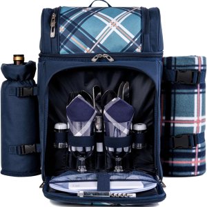 ALLCAMP Picnic Basket Backpack Cooler for 2 Person...