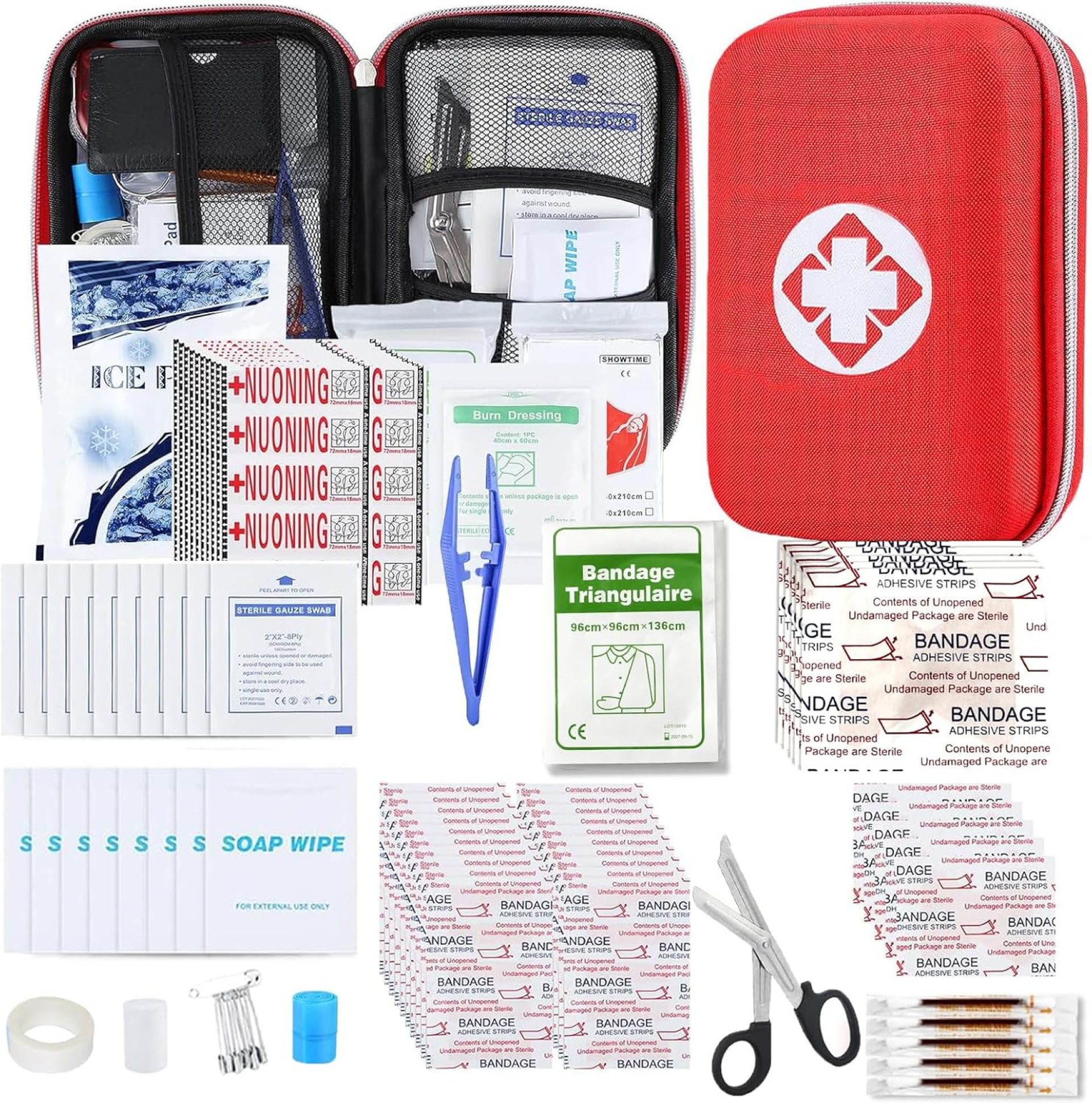 276PCS First Aid Kit Home Car Camping Hiking Emergency Supplies Small Compact Lovely Bag for School Outdoor, Basic Outdoor Essentials Survival Kit for Travel AMORNING 276PCS First Aid Kit Home Car Camping Hiking Emergency Supplies Small Compact Lovely Bag for School Outdoor, Basic Outdoor Essentials Survival Kit for Travel AMORNING