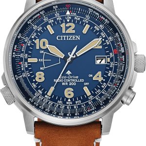 Citizen Men’s Eco-Drive Sport Leather Strap Watch
