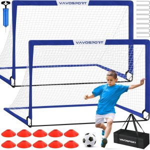 Kids Soccer Goals for Backyard Set – 2 of 6×4...
