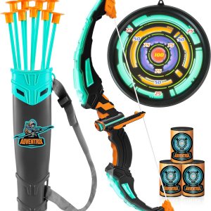 JOYIN Kids Bow and Arrow Set, LED Light Up Archery...