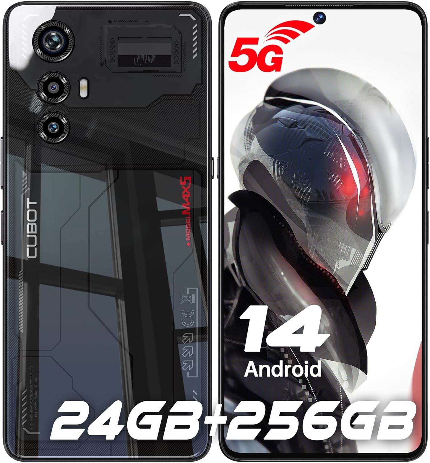 CUBOT MAX 5 5G Cell Phone Unlocked, 24GB+256GB Android 14 Phone, 6.95″ FHD+ 144Hz Display, 100MP+32MP Camera, MediaTek 8200 4nm Processor Gaming Phones, 5100mAh Battery(33W) Smartphone, Dual SIM/NFC CUBOT MAX 5 5G Cell Phone Unlocked, 24GB+256GB Android 14 Phone, 6.95″ FHD+ 144Hz Display, 100MP+32MP Camera, MediaTek 8200 4nm Processor Gaming Phones, 5100mAh Battery(33W) Smartphone, Dual SIM/NFC