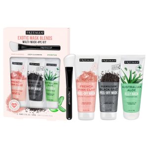 Freeman Exotic Blends Facial Mask 4 Piece Set, Peel-Off...