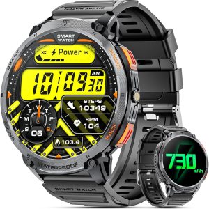 Military Smart Watches for Men, 1.85″ HD Large...