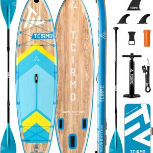 Inflatable Stand Up Paddle Board for Adults with Seam...