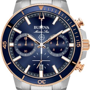 Bulova Men’s Marine Star Series C Two-Tone Rose...