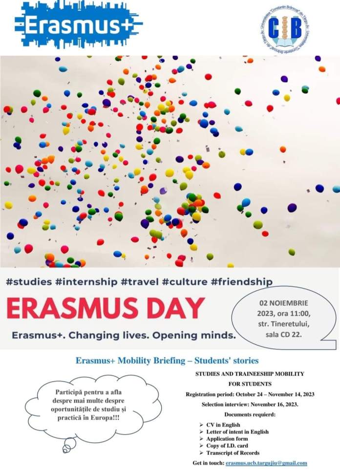 UCB Târgu Jiu organizează „Erasmus Day” UCB Târgu Jiu organizează „Erasmus Day”