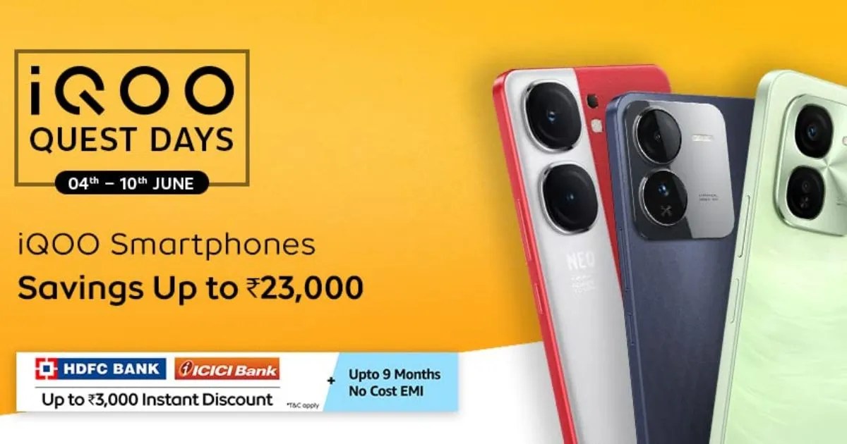 iQOO Quest Days: Diskon untuk iQOO 12, Neo 9 Pro, Seri Z9, dan Lainnya iQOO Quest Days: Diskon untuk iQOO 12, Neo 9 Pro, Seri Z9, dan Lainnya