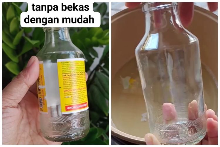 Daripada diolesi minyak, berikut cara melepas stiker pada botol kaca agar kasar serta bersih dari sisa lem Daripada diolesi minyak, berikut cara melepas stiker pada botol kaca agar kasar serta bersih dari sisa lem