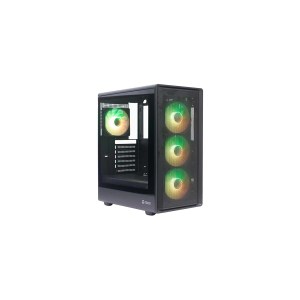 Gabinete Teros TE-1323G Gaming Mid Tower Tempered Glass x4 Fans ARGB s/ fuente Gabinete Teros TE-1323G Gaming Mid Tower Tempered Glass x4 Fans ARGB s/ fuente