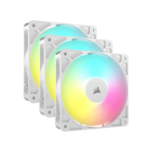 Kit de ventiladores CORSAIR PWM de 120 mm RS120 ARGB x3 blanco Kit de ventiladores CORSAIR PWM de 120 mm RS120 ARGB x3 blanco
