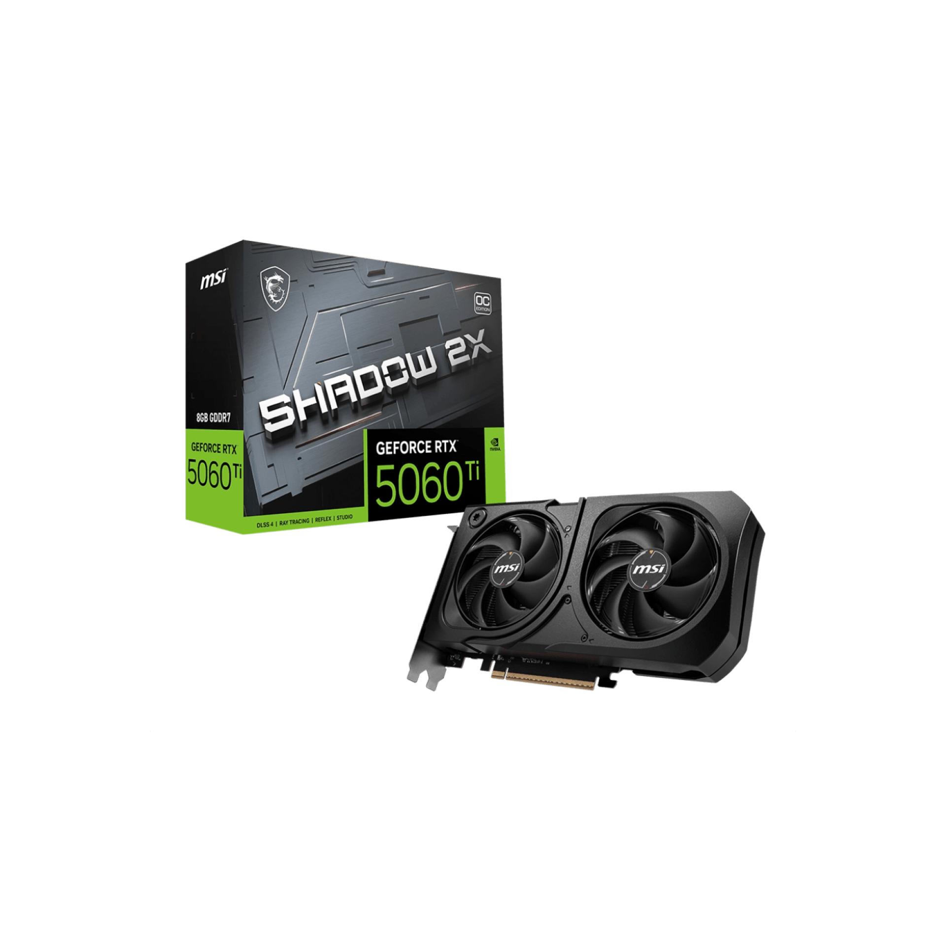 Placa de Video MSI GeForce RTX 5060 Ti 8G SHADOW 2 Placa de Video MSI GeForce RTX 5060 Ti 8G SHADOW 2